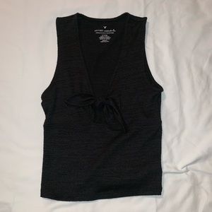 Front knot, knit tank top